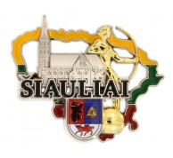 Šiauliai Magnet with Cathedral and Coat of Arms